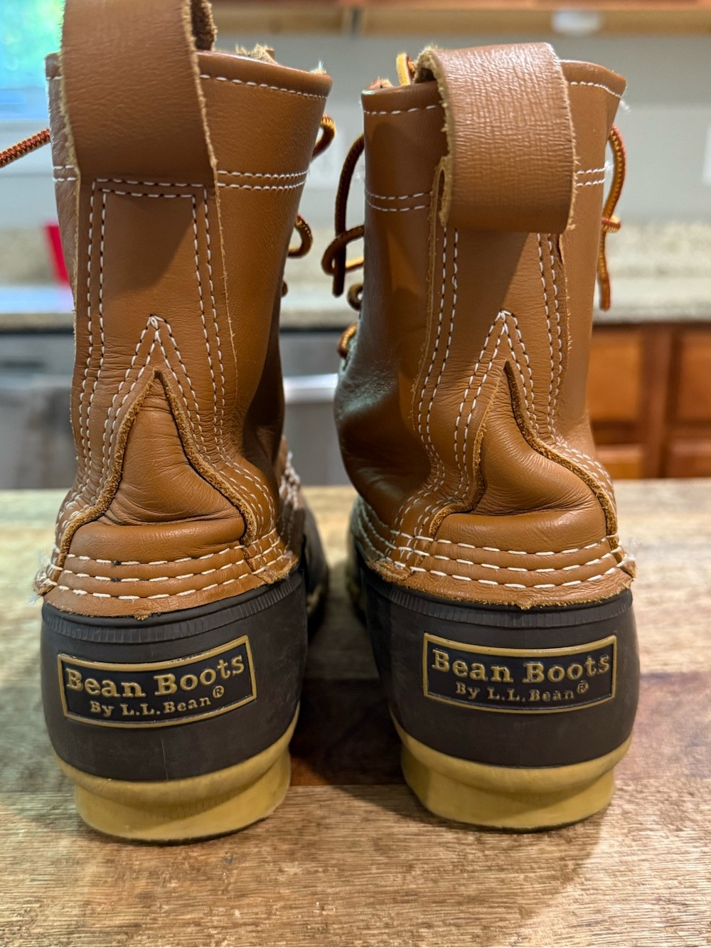 Women's Waterproof Winter Duck Boots - Brown Leather & Dark Rubber - Picture 7 of 10